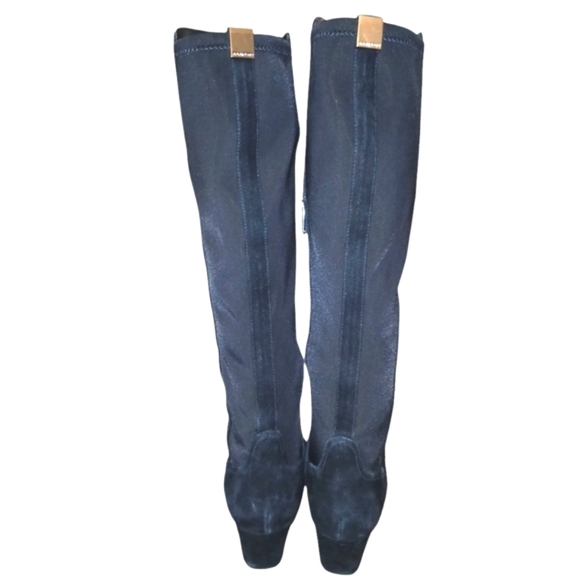 Rockport Black Suede Knee High Boots Women's Tall Black Wedge Boots size 5 - Picture 8 of 13